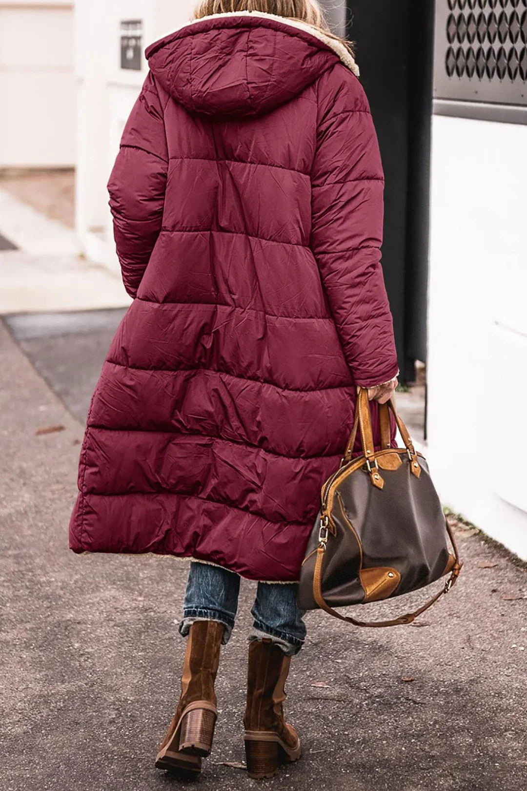Mila | Reversible long puffer coat