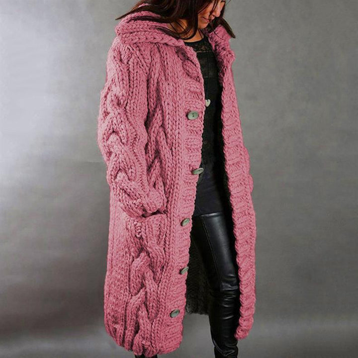 Karin - Elegant Cosy Coat With Tummy Coverage