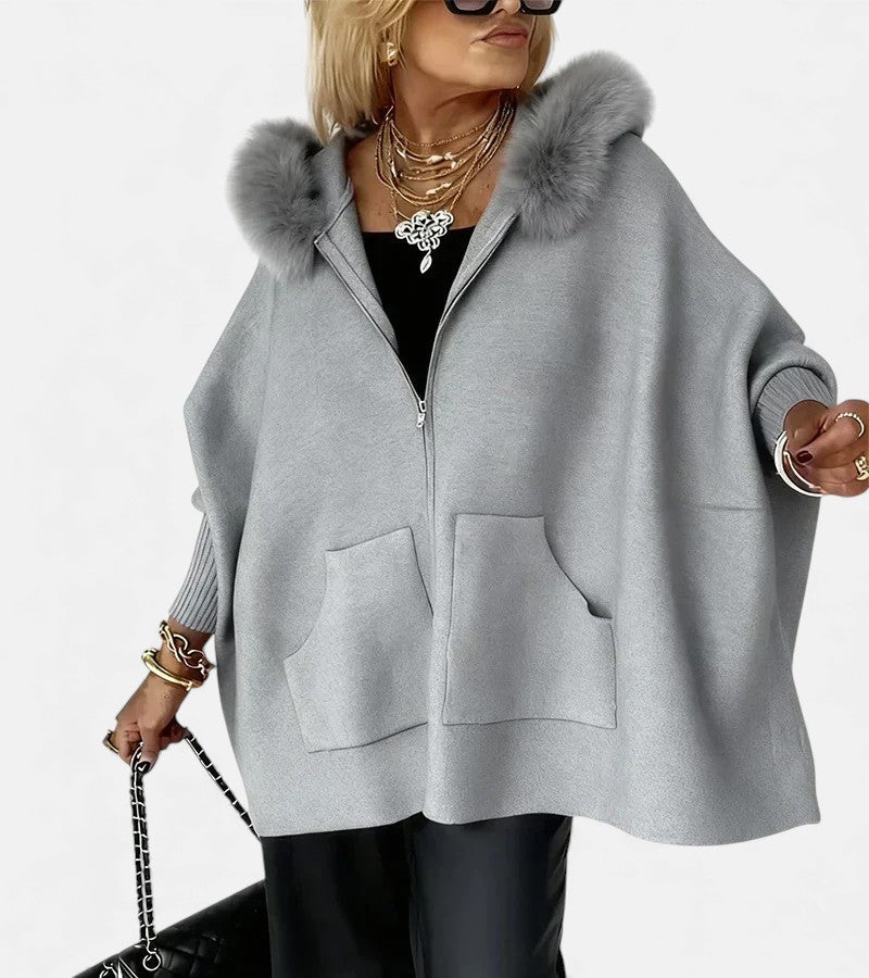 BELLE | Casual Hooded Coat with Fur Collar