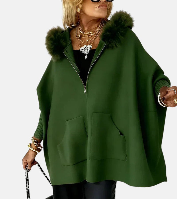 BELLE | Casual Hooded Coat with Fur Collar
