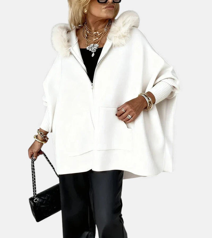 BELLE | Casual Hooded Coat with Fur Collar
