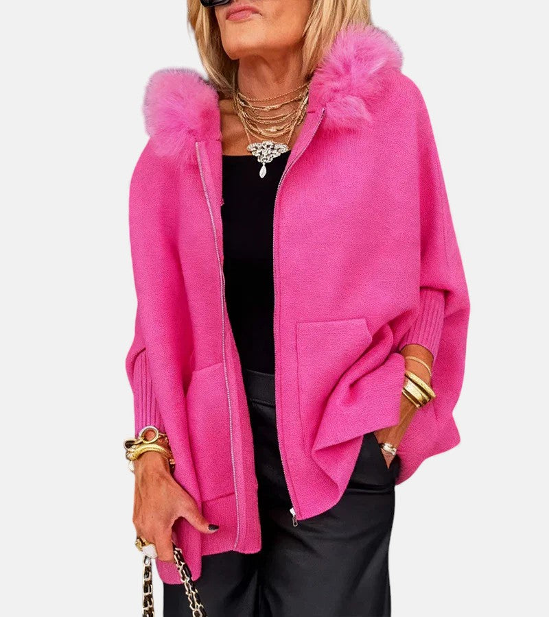 BELLE | Casual Hooded Coat with Fur Collar