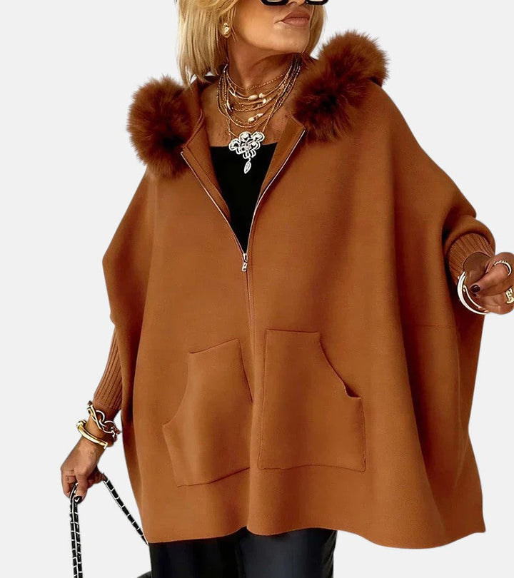 BELLE | Casual Hooded Coat with Fur Collar