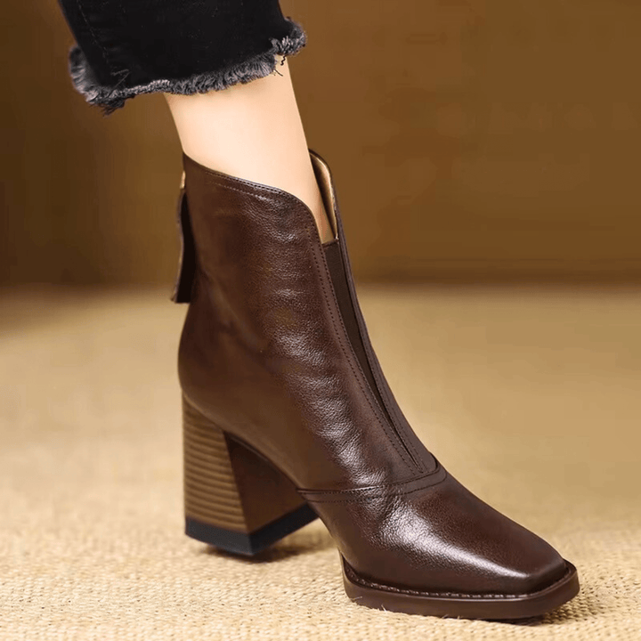 Claudia | Luxury Ankle Boots with Mid Heel